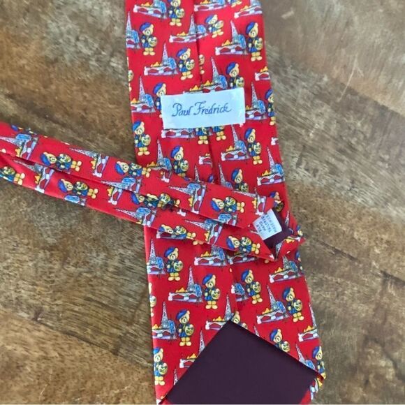 Paul Frederick Paris teddy bear artist neck tie - Picture 3 of 4